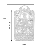Pt950 Platinum Chinese Zodiac Dragon Guardian - Samantabhadra Buddha Pendant